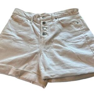 Banana Republic High Waist White Shorts
